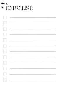 Simple printable to-do list