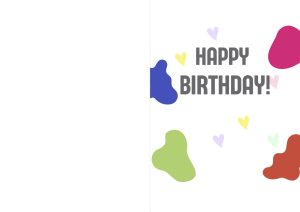 Colorful printable birthday card