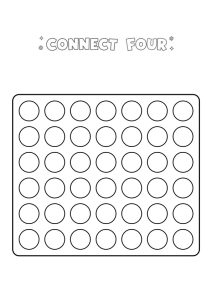 Printable Connect Four paper game preview