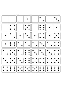 Classic printable domino set